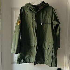 Army/Camo Reversible Raincoat Sz S